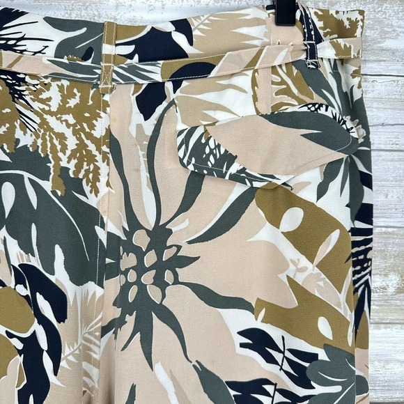 RAG & bone Size 10 Victoria Tropical Print 100% Silk Pants Wide Leg or Jogger - Picture 8 of 16
